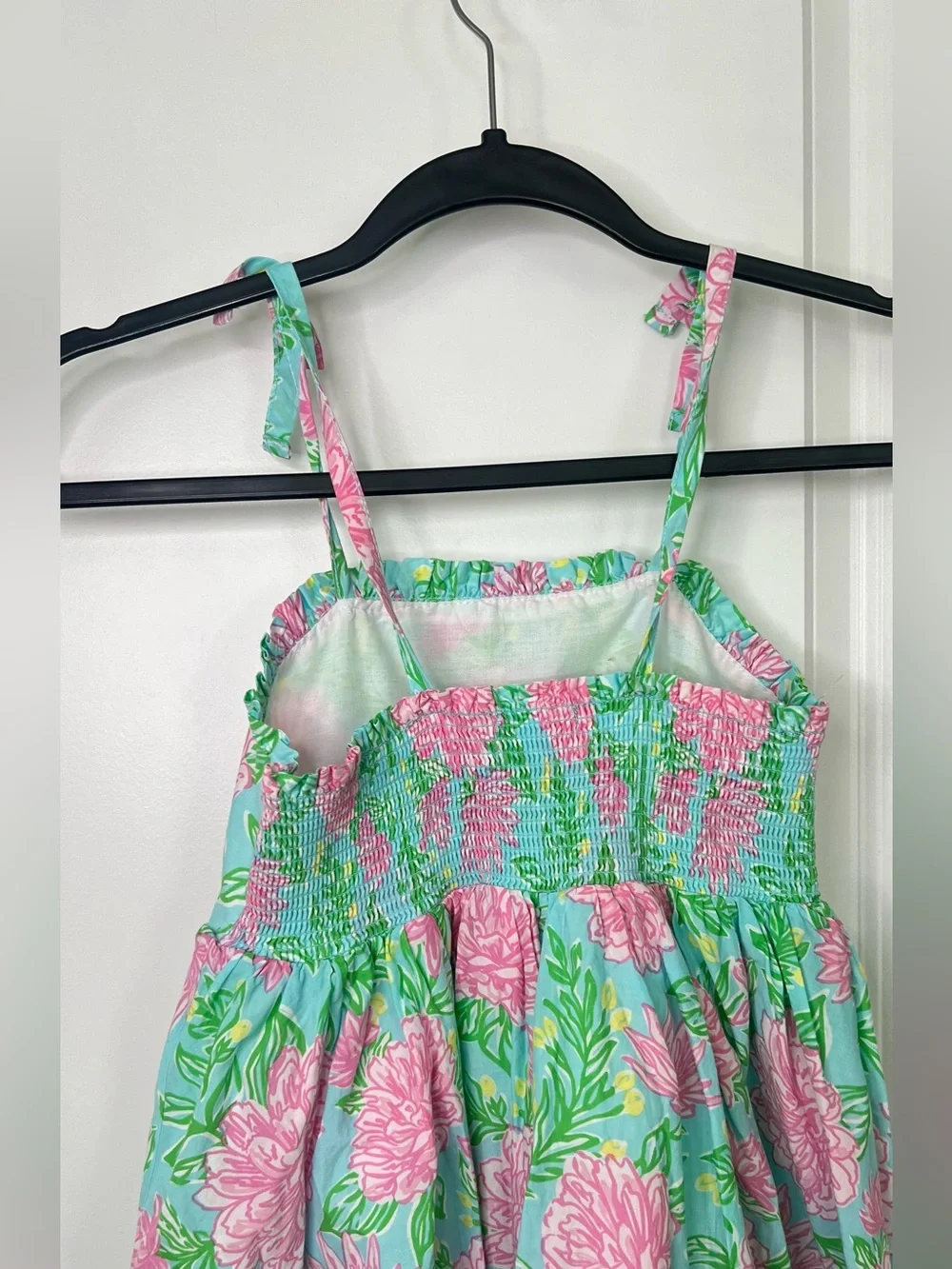 Tommy Bahama Floral Tropical Asymmetrical Hem Lined Dress Little Girl Sz 8~7-8yo